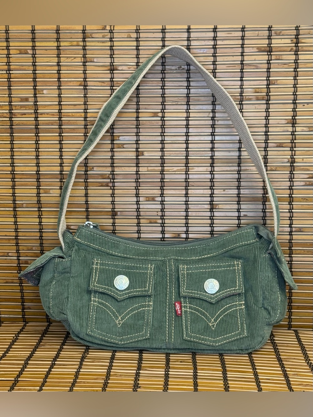 Levi's Olive Green Corduroy Shoulder Bag